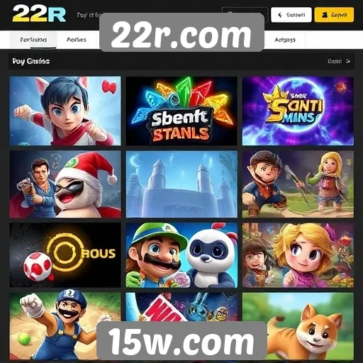 Exploração das principais categorias de jogos em 22r.com